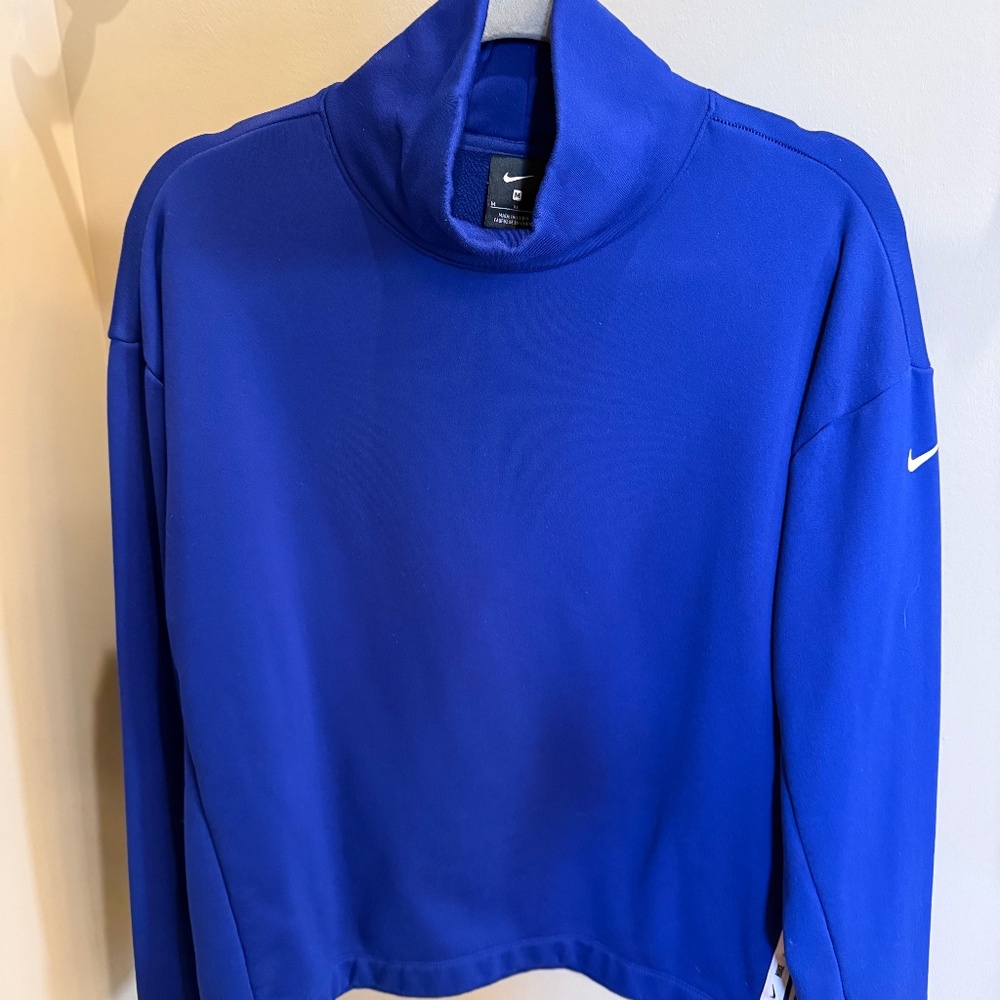 Womens Nike M Athletic Running Turtleneck Fleece Top